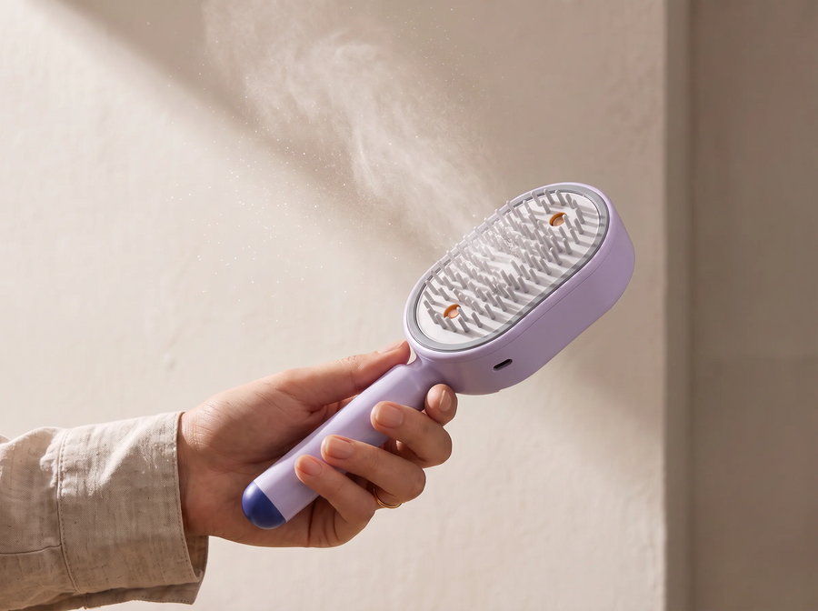Le soin va à la racine — Brosse Vapo — Massage & huiles essentielles