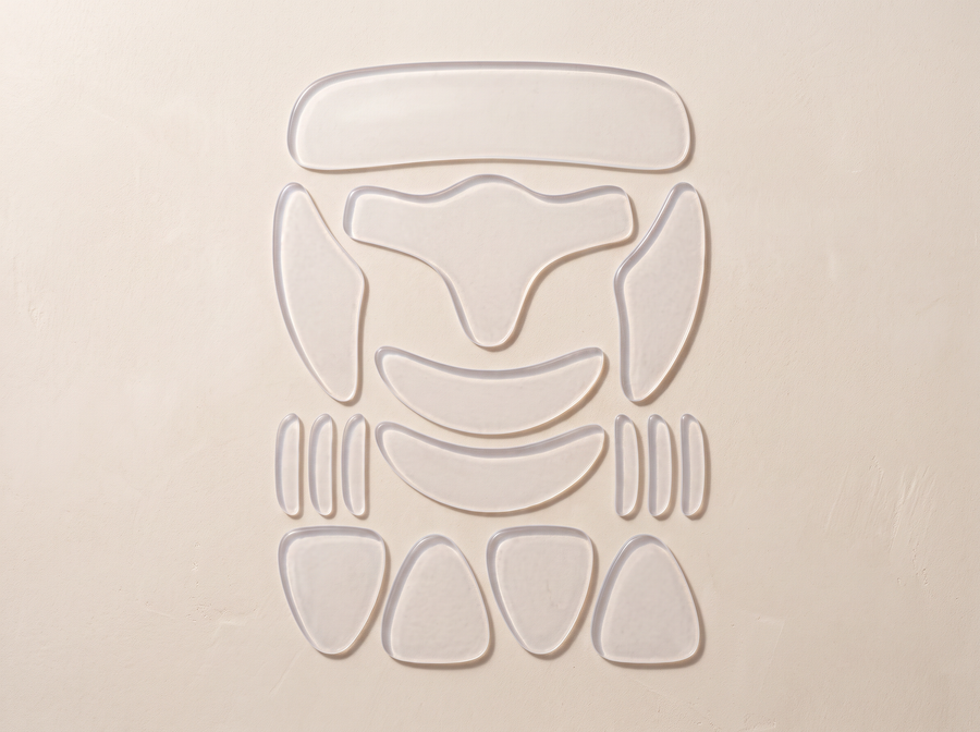 La découpe qui correspond à la zone — Kit Silicone 16 patchs — Visage, cou & décolleté