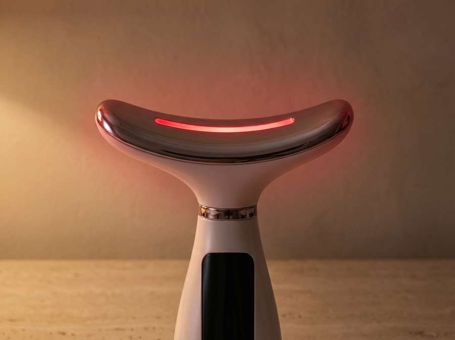 Une lueur douce qui change l’ambiance — Lift Pro — Appareil EMS visage & cou