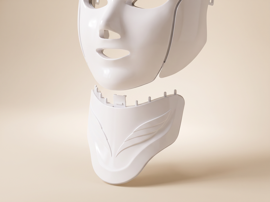 Une pièce dédiée sous le menton — Masque LED — Visage & cou, 7 couleurs
