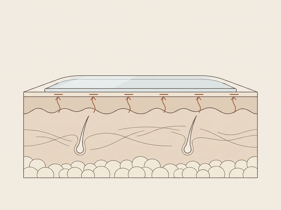 L’eau reste sous le film — Patch Silicone — Front ou contour des yeux